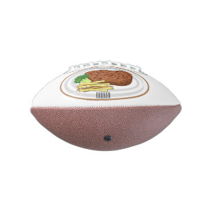 Steak cartoon illustration football