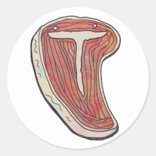 steak classic round sticker