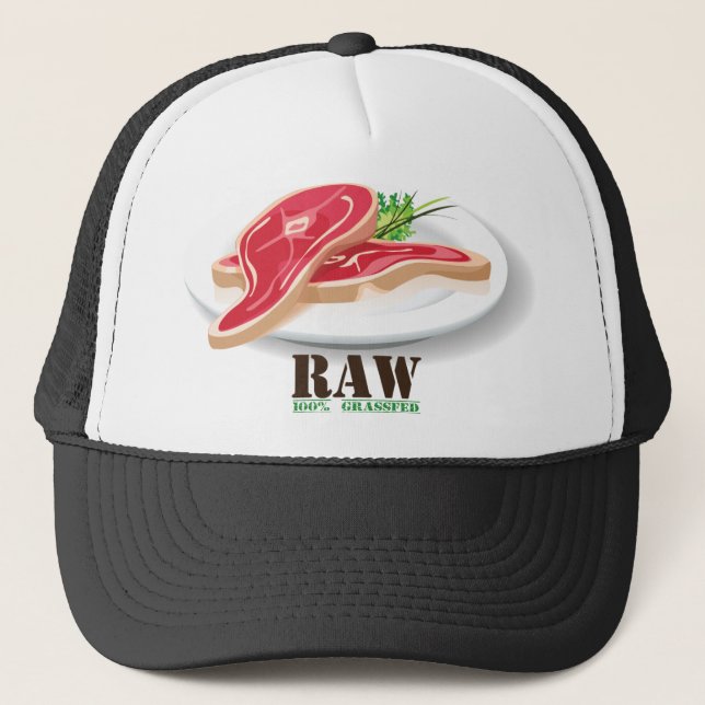 Steak cru Planète biologique Casquettes (Devant)