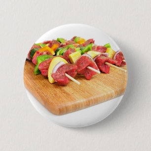 Steak Kabob 2 Inch Round Button