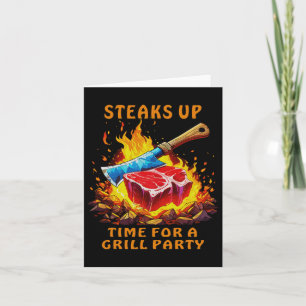 Steak Rbecue Party Funny Sayings For Men And Chef  Card