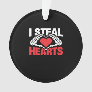 Steal Hearts Funny Valentine Skeleton Hands Style Ornament