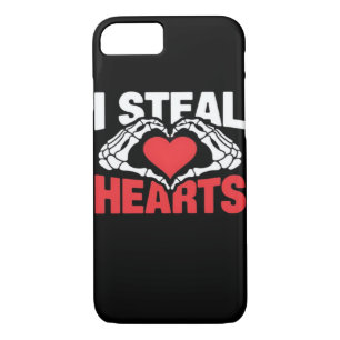 Steal Hearts Valentines Day Funny Skeleton Hand Cl Case-Mate iPhone Case