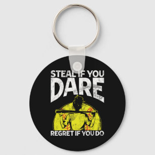Steal If You Dare Softll Catcher Game Day Vibes So Keychain
