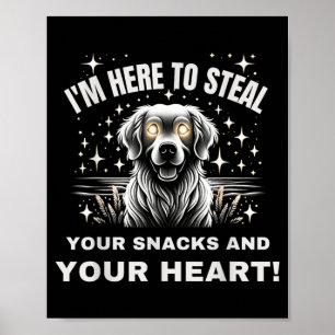 Steal Snack And Heart Trick Or Treat Halloween Dog Poster
