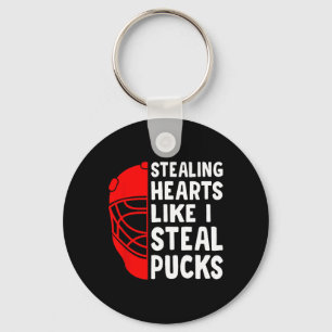 Stealing Heart Like I Steal Pucks Valentines Day H Keychain