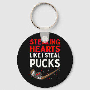 Stealing Heart Like I Steal Pucks Valentines Day H Keychain