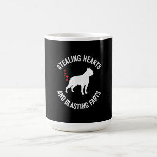 Stealing Hearts And Blasting Farts Boston Terrier Coffee Mug