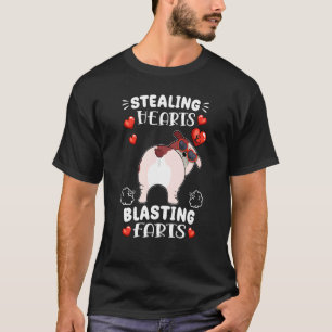 Stealing Hearts And Blasting Farts Bulldog Dog Val T-Shirt