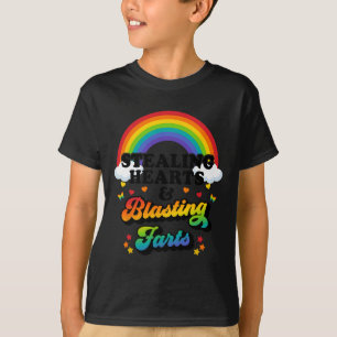Stealing Hearts And Blasting Farts Funny Valentine T-Shirt