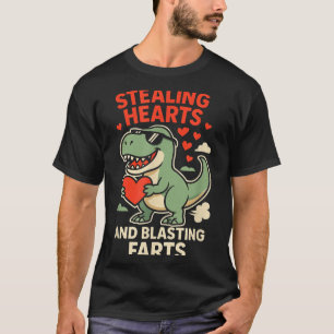 Stealing Hearts And Blasting Farts Trex Childrens  T-Shirt
