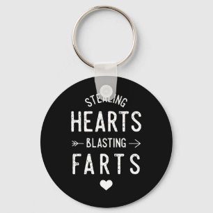 Stealing Hearts Blasting Farts Funny Valentine's D Keychain