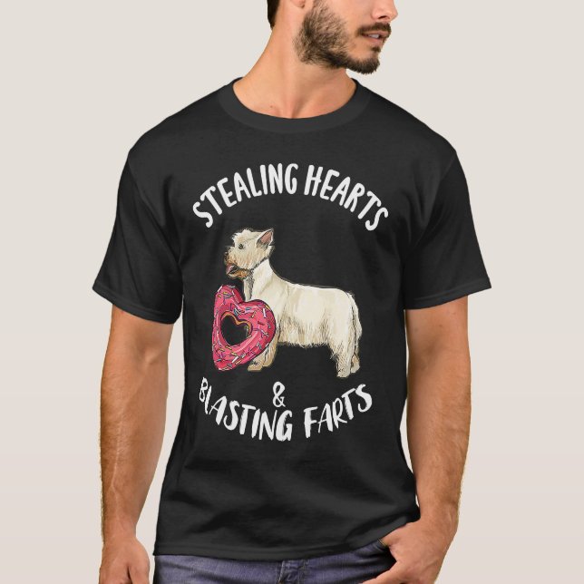Stealing Hearts Blasting Farts West Highland White T-Shirt (Front)