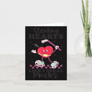 Stealing Hearts Like I Steal Pucks Funny Valentine Card