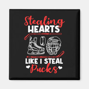 Stealing Hearts Like I Steal Pucks Ice Hockey Vale Magnet