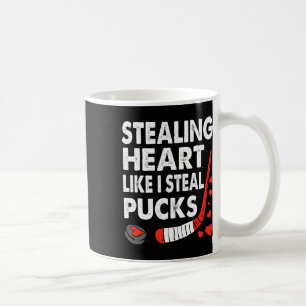 Stealing Hearts Like I Steal Pucks Valentines Day Coffee Mug