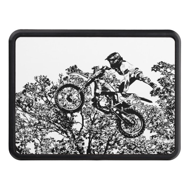 Stealing the Air - Freestyle Motocross Rider Trailer Hitch Cover (Front)