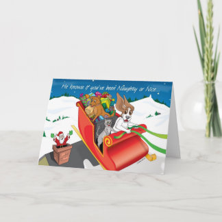 StealingSantasSleighCARD_©ZoeRanucci Holiday Card