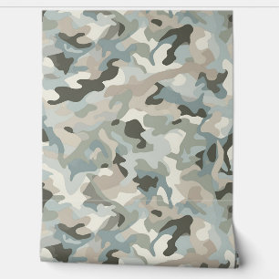 Stealth Blue Camo Wave Wallpaper