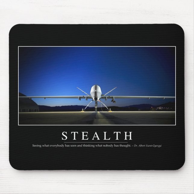 Stealth: Inspirational Quote Mouse Pad (Front)