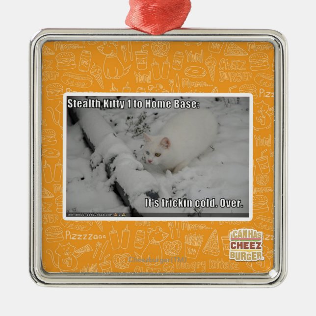 Stealth Kitty 1 Metal Ornament (Front)