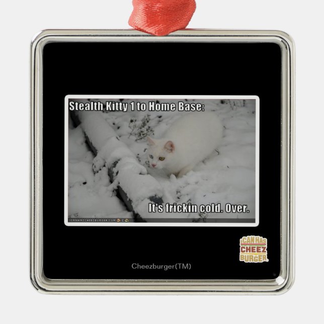 Stealth Kitty 1 Metal Ornament (Front)