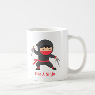Stealth Ninja with Sai Weapons for Kids Coffee Mug