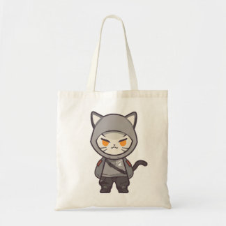 Stealth & Style: Modern Ninja Cat Tote Bag