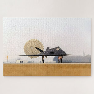 Stealth Touchdown: F-117 Nighthawk Jigsaw Puzzle