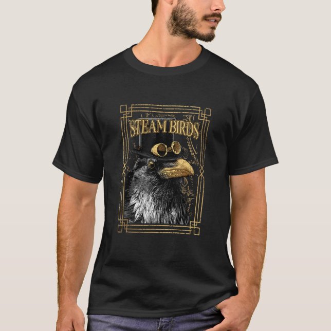 Steam birds steampunk crow T-Shirt (Front)