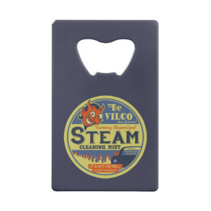 Steam Cleaning Mist Credit Card Bottle Opener