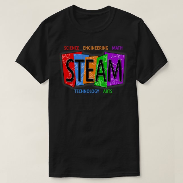 STEAM Design Back To School STEAM Teacher Art T-Shirt (Design Front)