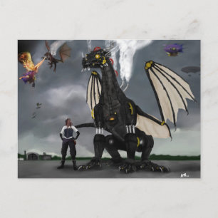 Steam Dragon Wars Postcard
