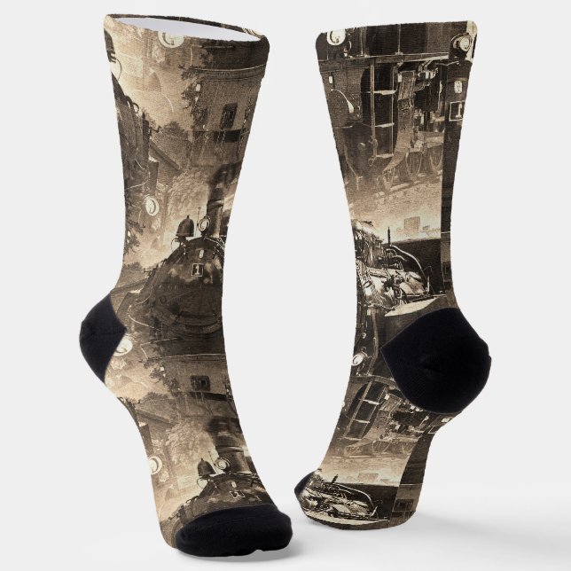 Steam Dreams - Railway Engine Socks (Angled)