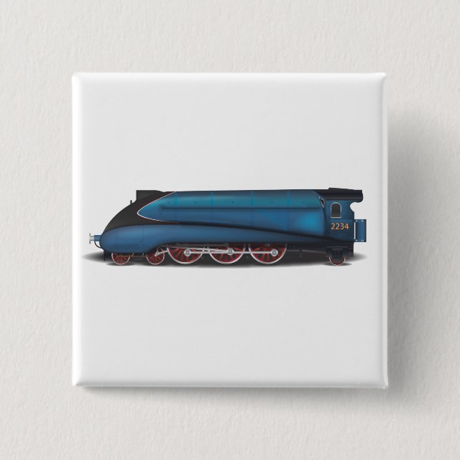 Steam Engine 2 Inch Square Button (Front)