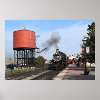 Steam Engine Arrival Poster