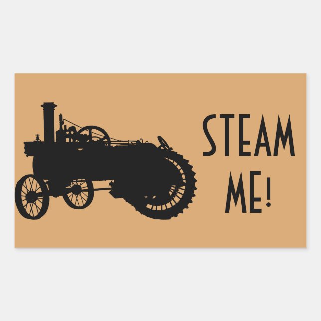 Steam Engine Farm Tractor Traction Farming Antique Sticker (Front)