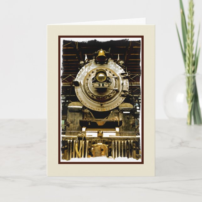 Steam Engine Get Well Card (Front)