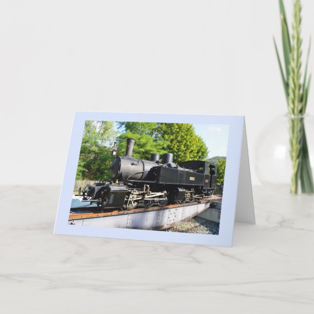 Steam engine holiday card (Front)