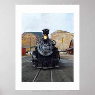 Steam engine in Silverton Poster