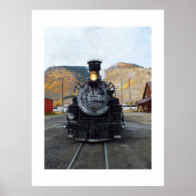 Steam engine in Silverton Poster (Front)