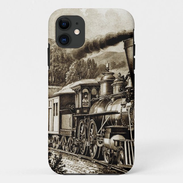 Steam engine locomotive history Case-Mate iPhone case (Back)