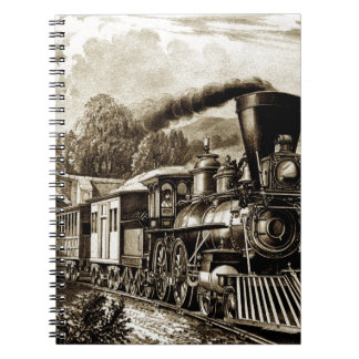 Steam engine locomotive history notebook
