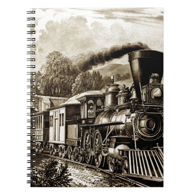 Steam engine locomotive history notebook (Front)