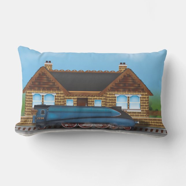 Steam Engine Lumbar Pillow (Front)