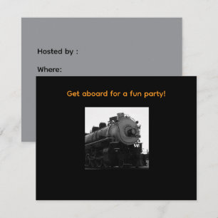 Steam Engine Party Invitation