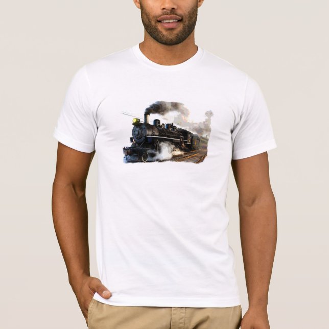 Steam Engine Passenger Train T-Shirt (Front)