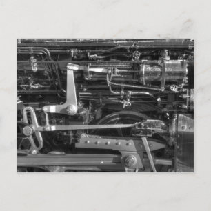 Steam engine postcard
