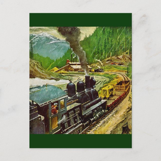 Steam Engine Postcard (Front)