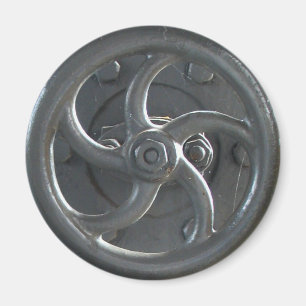 Steam Engine Pressure Wheel Fridge Magnet